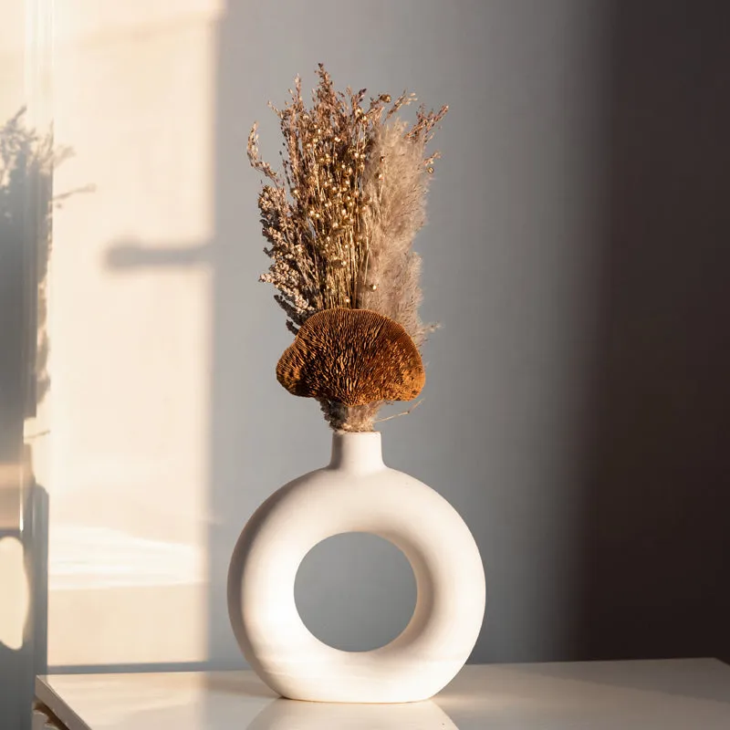 Neona Latte Dried Flower Bunch - Beige media 3