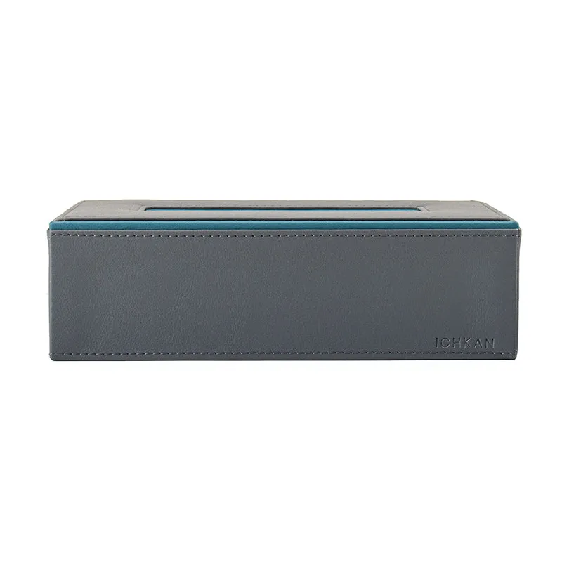 Tisca Edge Faux Leather Tissue Box - Grey media 4