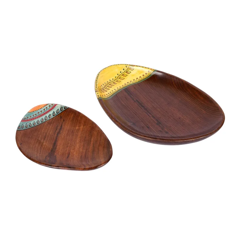 Velar Wooden Platter - Set of Two - 2