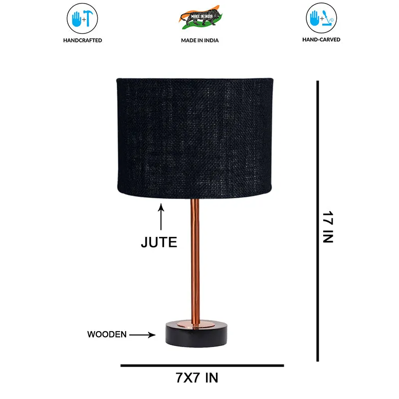 Sienna I Rodin Wooden Table Lamp - Black,Copper media 7