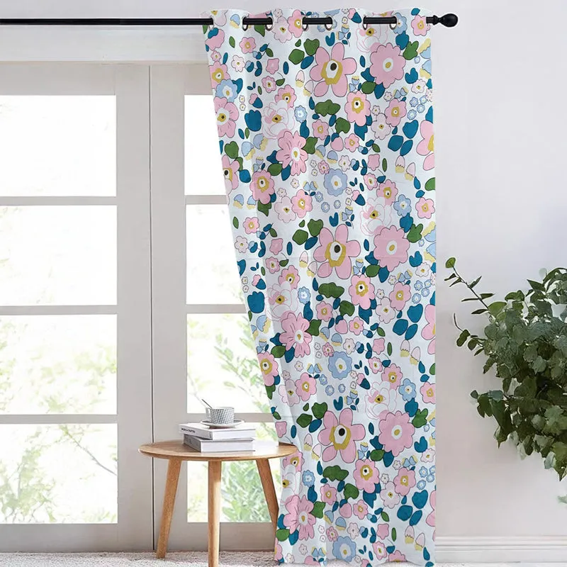 Flora Pop Room Darkening Curtain (Multicolor) media 1