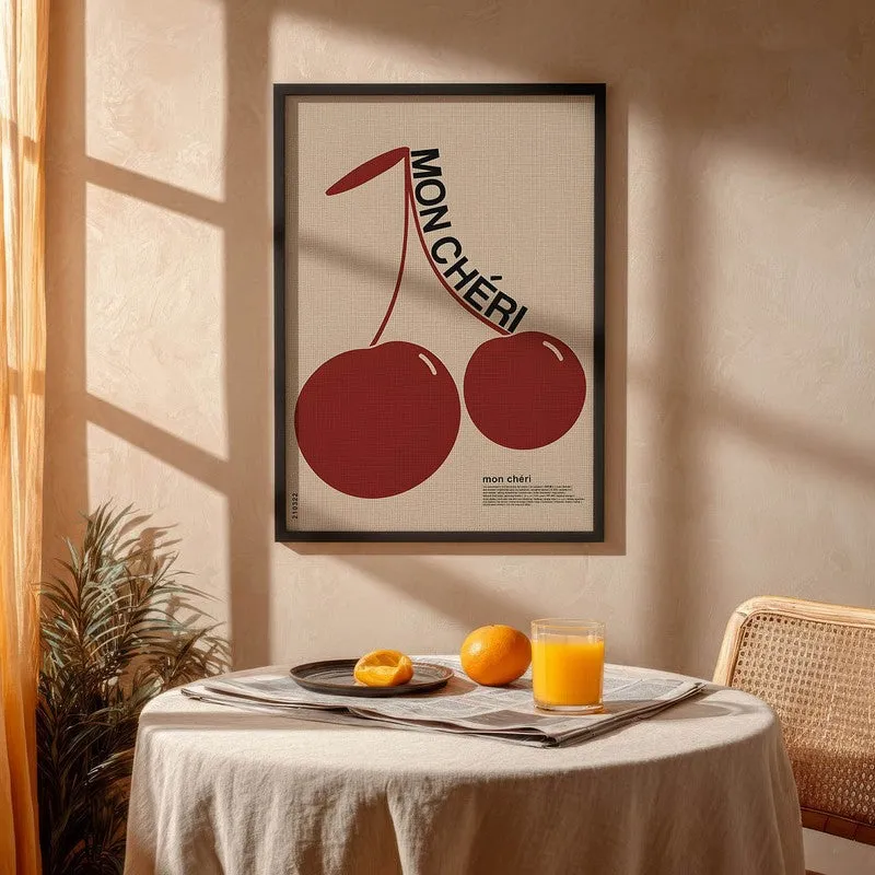 Mon Cheri Archival Canvas Wall Art - Black media 4