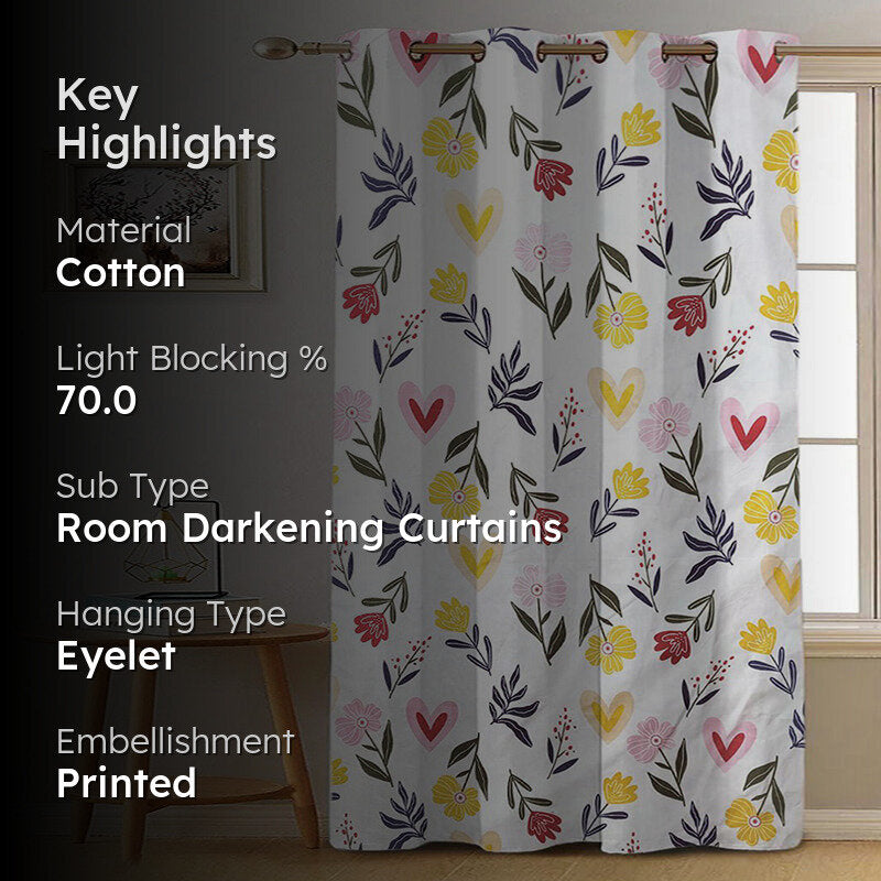 Love In Bloom Cotton Curtain media 2