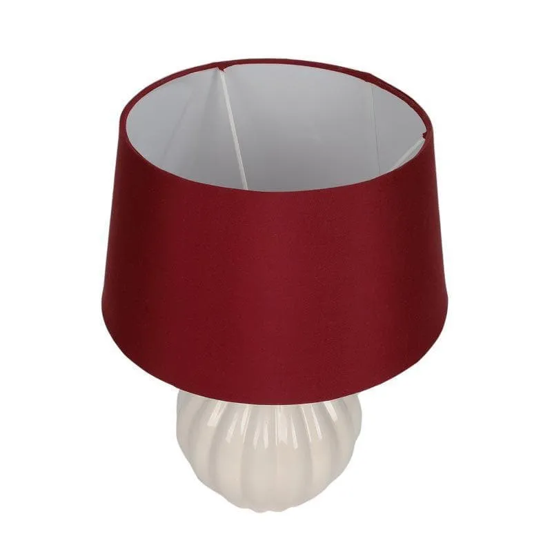 Modak Ceramic Table Lamp - Red,White media 3