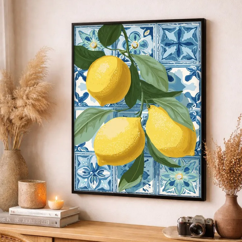 Golden Zest Canvas Wall Painting - Black Frame media 3