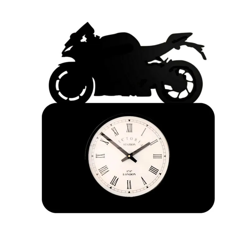 Motoedge Steel Analog Wall Clock - Black media 4