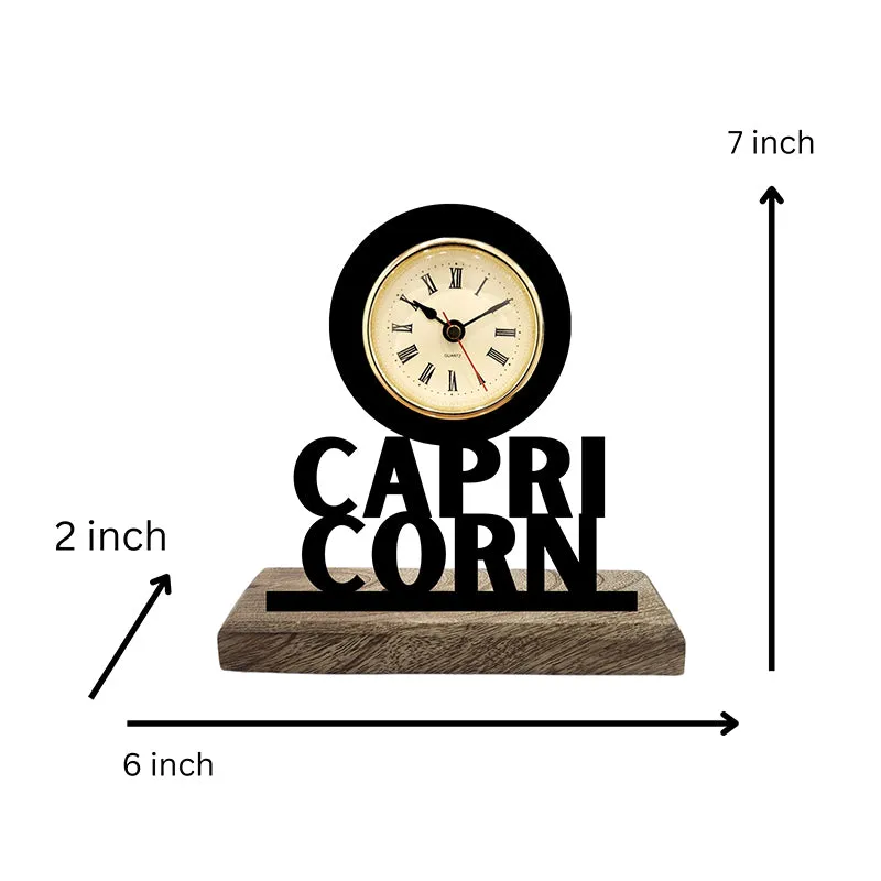 Capricorn Zodiac Analog Table Clock media 5