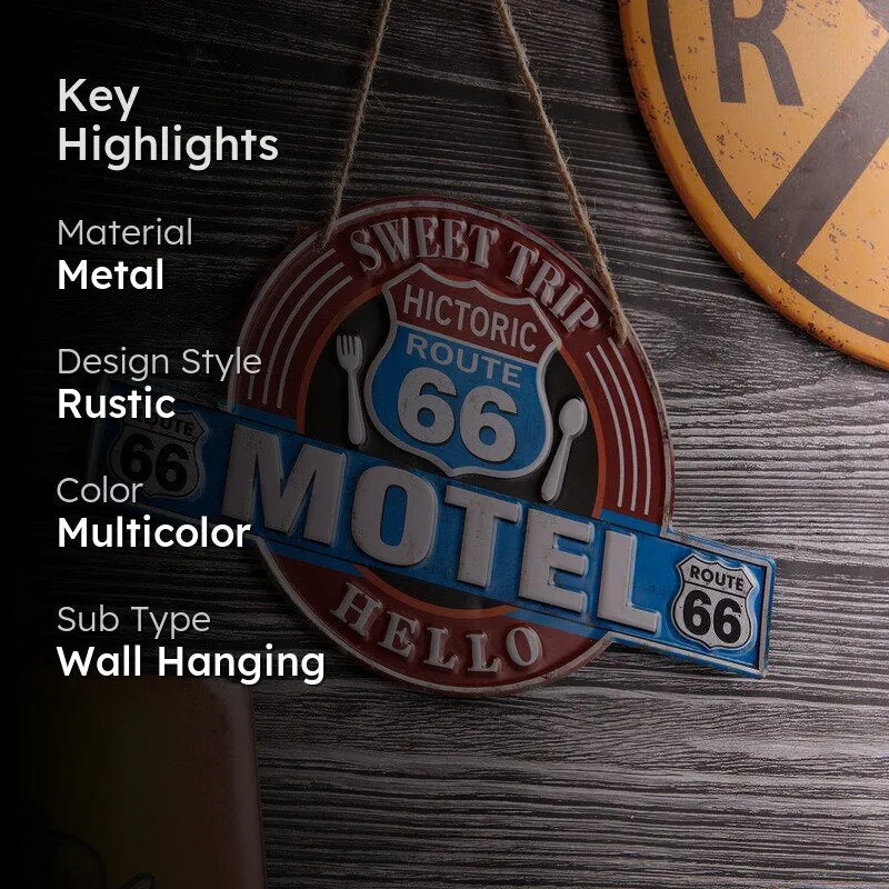 Motel Route 66 Metal Wall Accent media 2