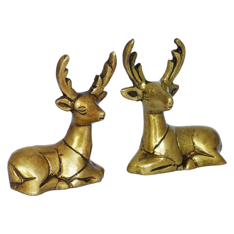 Deer Gold Showpiece - Set Of Two media 5