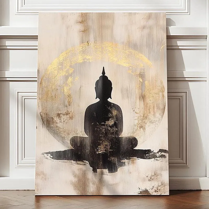 Shadow Buddha Canvas Spiritual Wall Art media 2