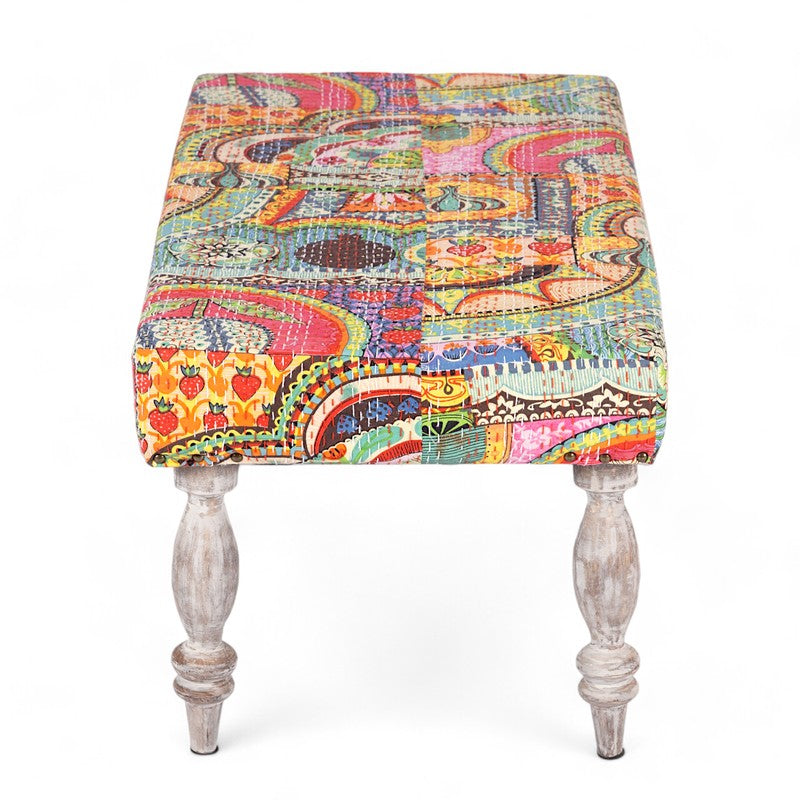 Dervon Sheesham Wooden Bench - Multicolor media 5