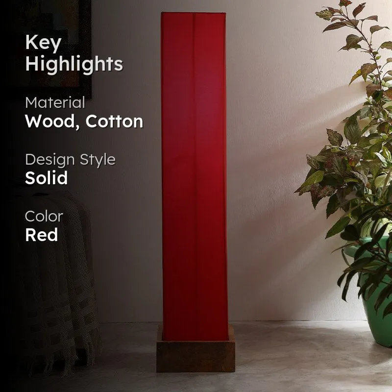 Aamiya Wooden Tower Floor Lamp - Red media 2