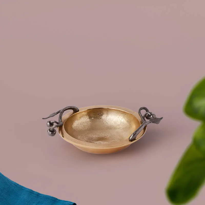 Cheery Vine Accent Bowl - Black media 5