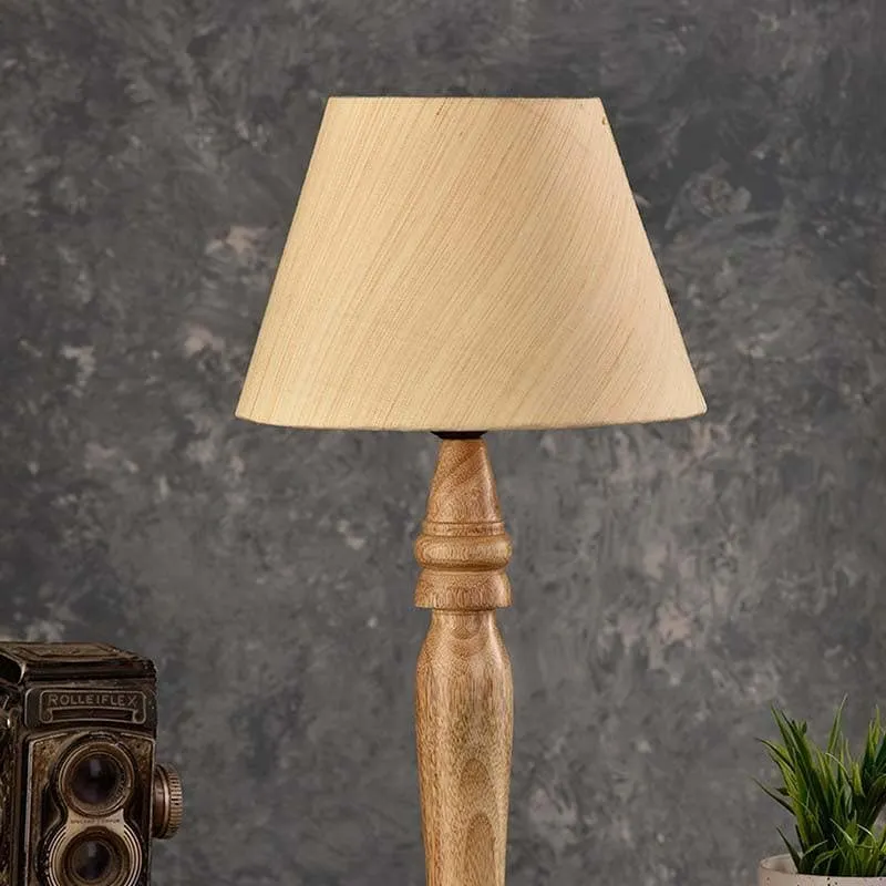 Beige Royal Fabric Table Lamp - Brown media 3