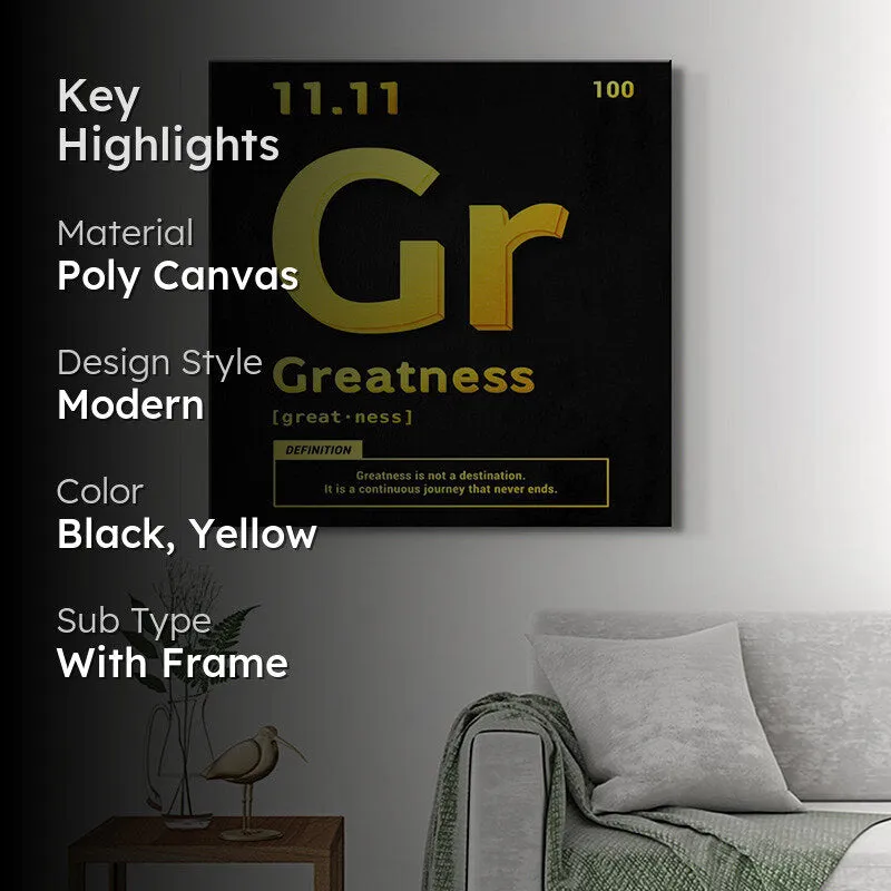Greatness Typography Wall Painting media 2