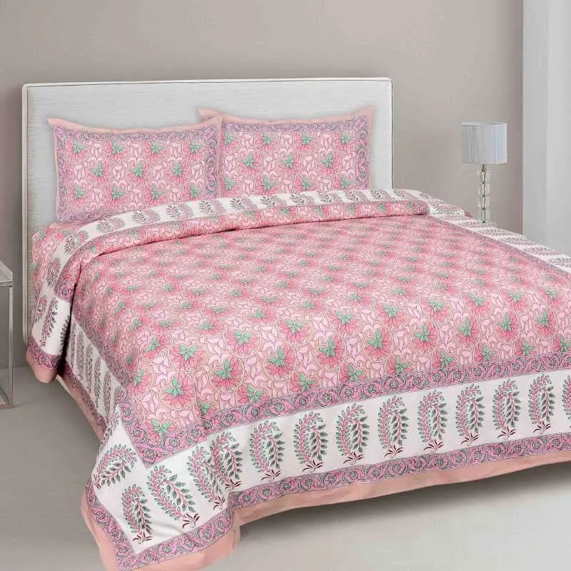 Aashi Ethnic Cotton Bedsheet - 210 TC media 1