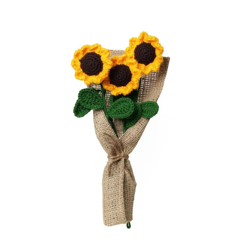 Crochet Handmade Tulip Bouquet (Yellow) - Set of Three - 3