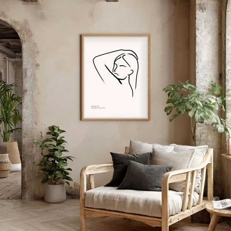 Soft Incline Canvas Wall Painting With Brown Frame media 5