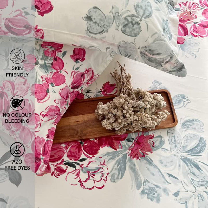 Urban Space Majestic Pink Cotton Bedsheet - 200 TC media 4