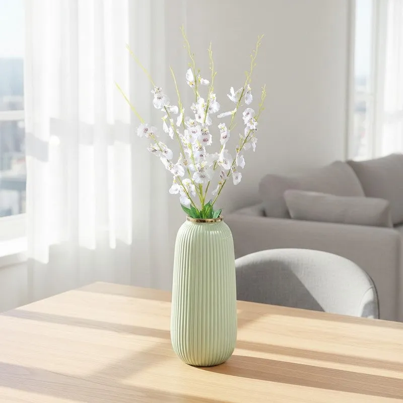Cross Orchid Artificial Flowers - White media 1