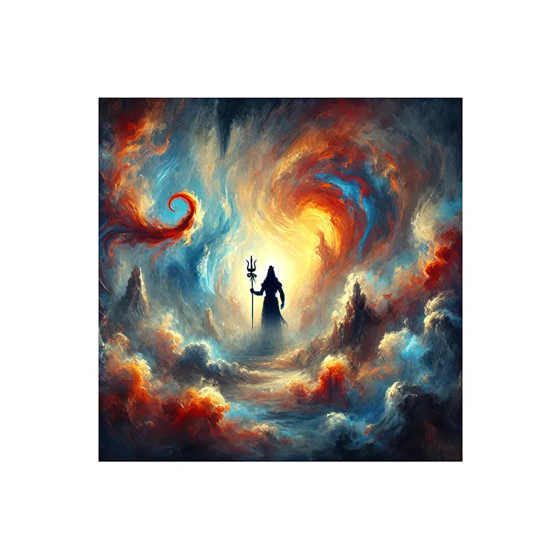Cosmic Shiva Wall Painting media 4