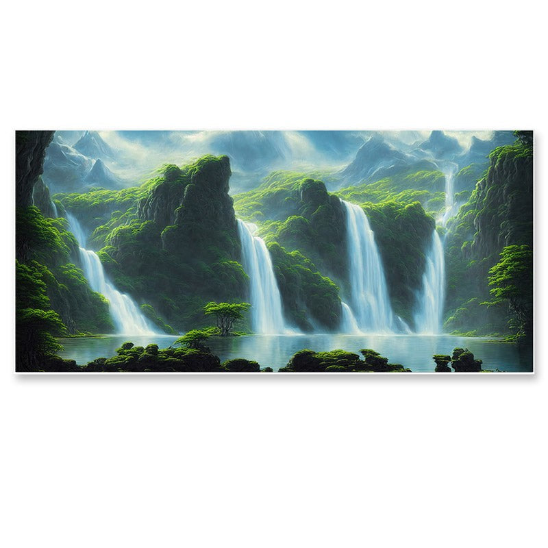 Dreamlike Cascade Wall Painting media 4