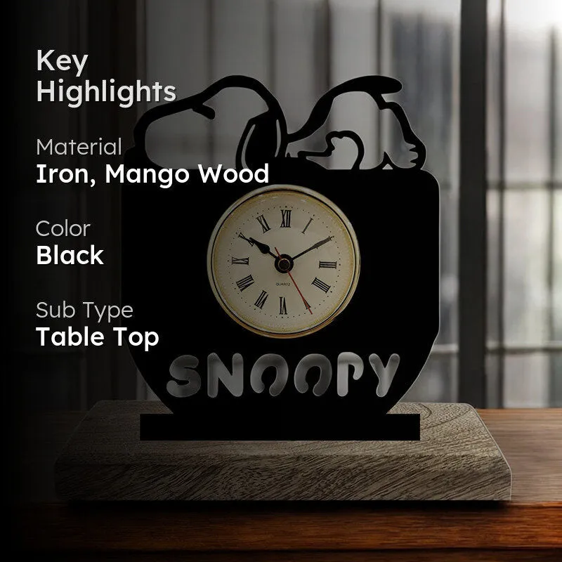 Snoopy Time Analog Table Clock media 2