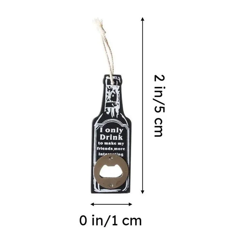 Drink To Make Friends Bottle Opener (Black) - Set Of Two media 7