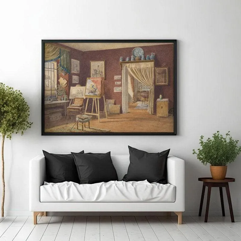 Artist's Atelier Canvas Wall Painting - Black Frame media 3