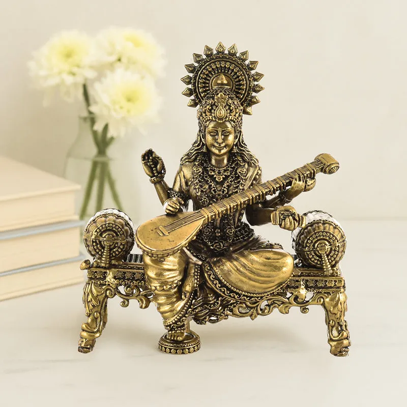 Veena Vahini Saraswati Brass Idol media 1