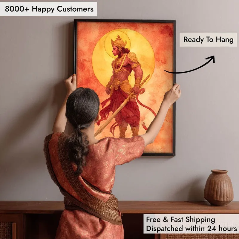 Divine Strength Sri Hanuman I Archival Paper Wall Art media 5