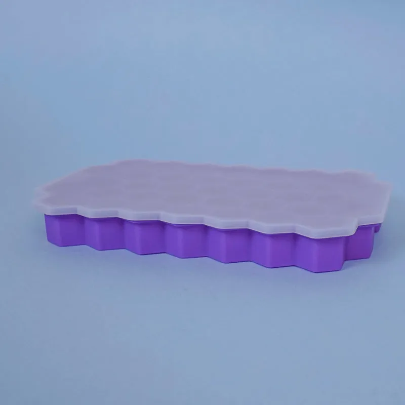 Grid Silicone 37-Cube Ice Mould - Purple media 6