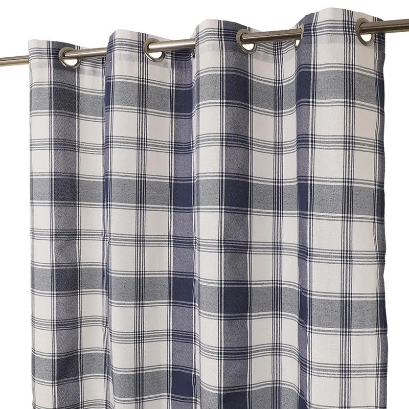 Gridline Drapes Curtain - Navy media 5