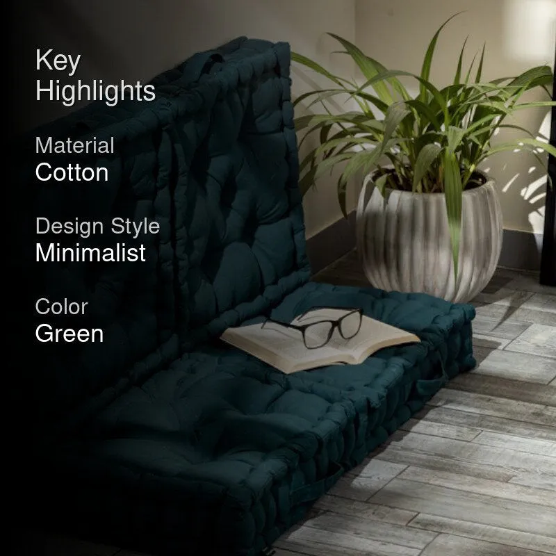 Marlon Cotton Floor Cushion (Botanical Green) - Set Of Four media 2