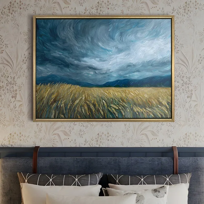 Grainland Glory Canvas Wall Painting With Frame media 5
