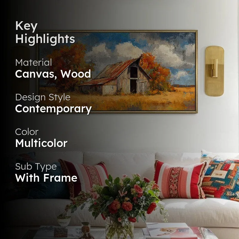 Prairie Edge Canvas Wall Painting With Frame media 2