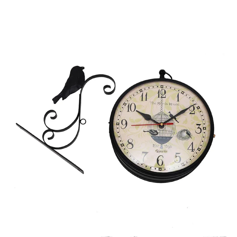 Bird Perch Double Sided Station Clock media 3