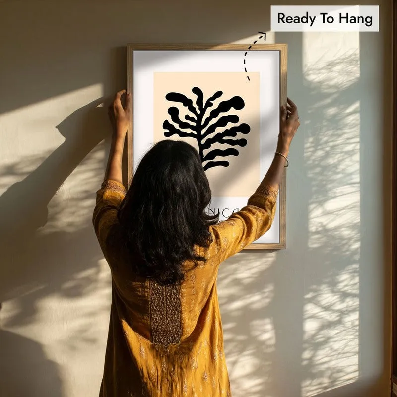 Wild Frond Canvas Wall Painting With Brown Frame media 8