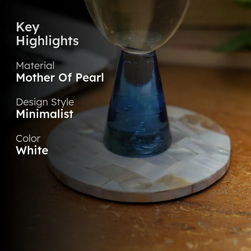 Casper Mother Of Pearl Coaster - Set Of Two media 2