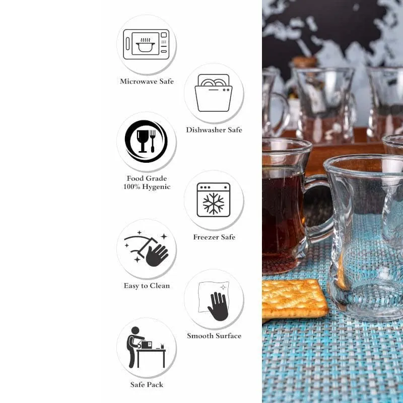 Revatilize Glass Tea Cup (135 mL Each)  -  Set of Six media 5