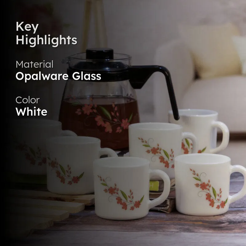 Cello Emery Flora Tea Set - Pink & White media 2