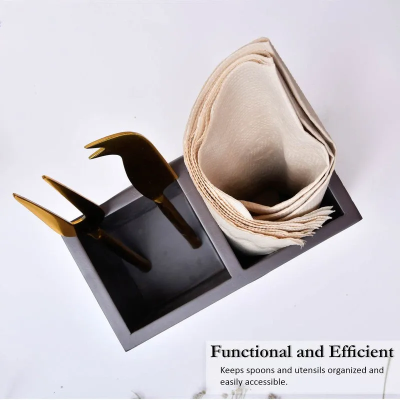 Decorative Wooden Cutlery Stand media 3