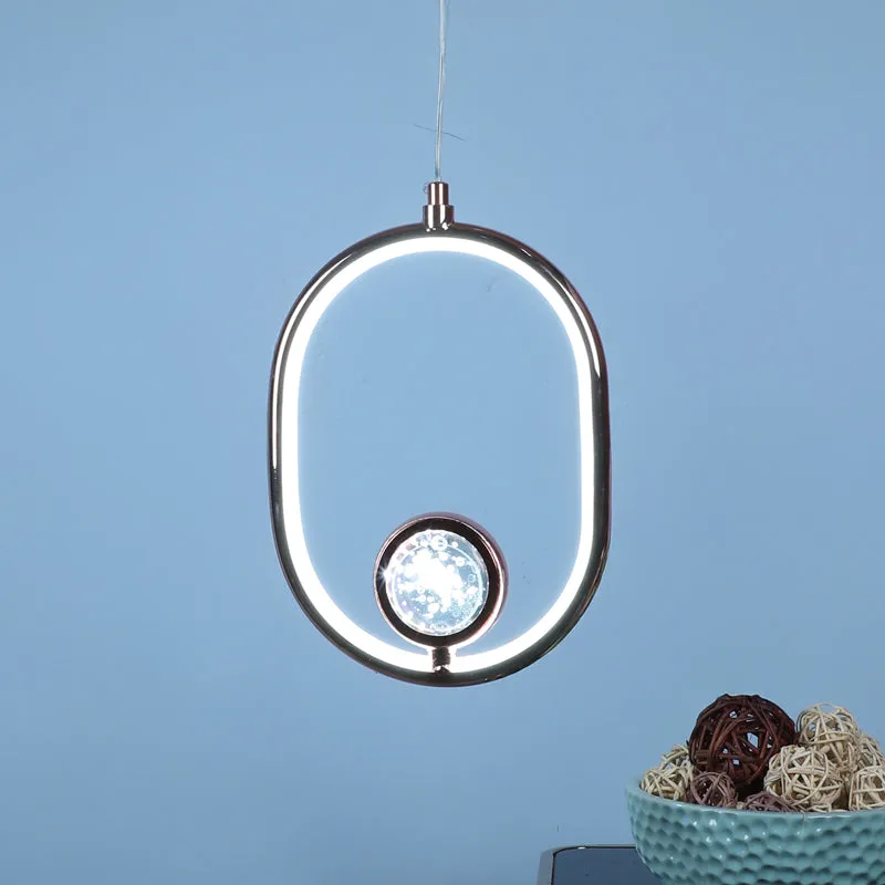 Hailera Iron Ceiling Lamp - Oval media 6