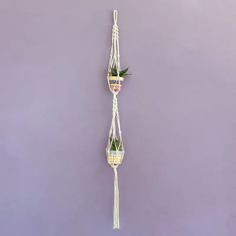 Knotted Vines Macrame Plant Hanger Without Pot media 1