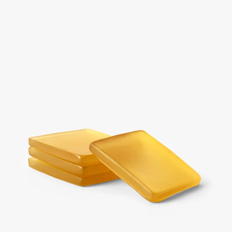 Glossy Diamond Mist Glass Coaster (Yellow) - Set Of Four media 4