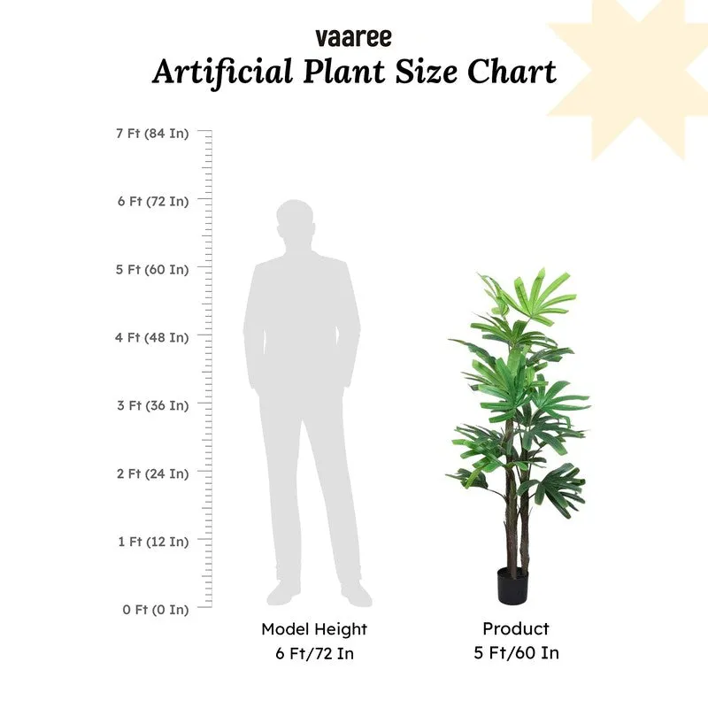 Artificial Rhapis Palm Plant Without Pot - 4.9 Feet media 8