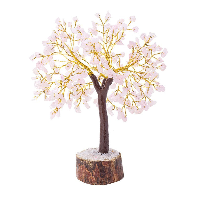 Agate Wish Tree Handcrafted Showpiece - Light Pink media 4