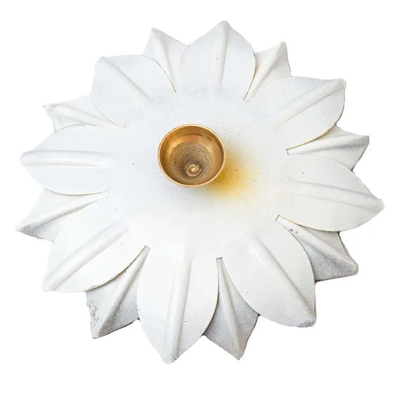 Sacred Bloom Diya- Yellow media 4