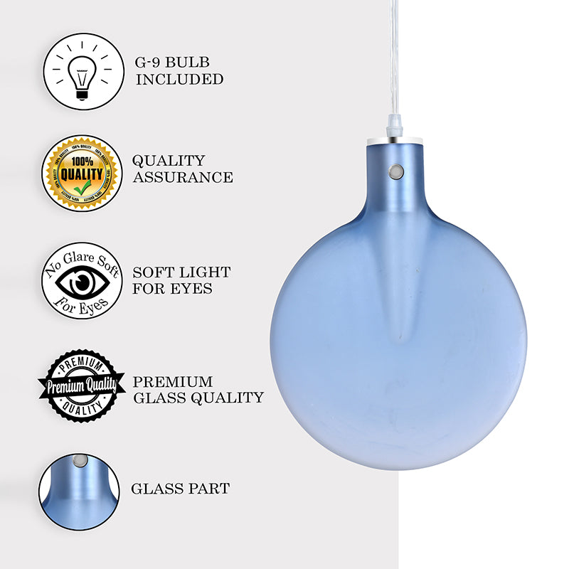 Idyll Glass Ceiling Lamp - Blue media 4