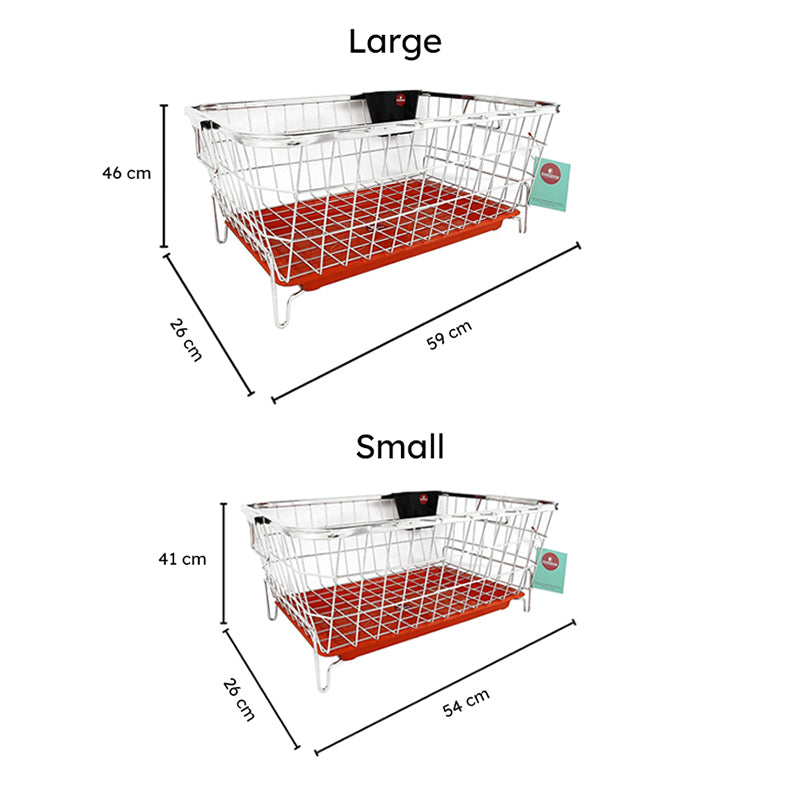 Zave Dish Drainer Basket With Tray media 9
